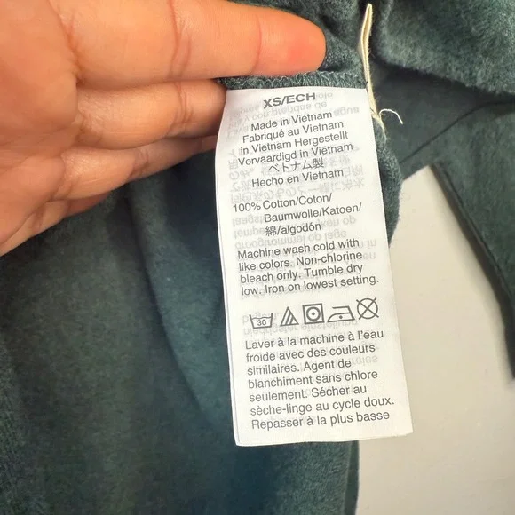 Madewell Flannel Flap-Pocket Oversized Ex-Boyfriend Shirt size XS  Smokey Spruce - Picture 6 of 11